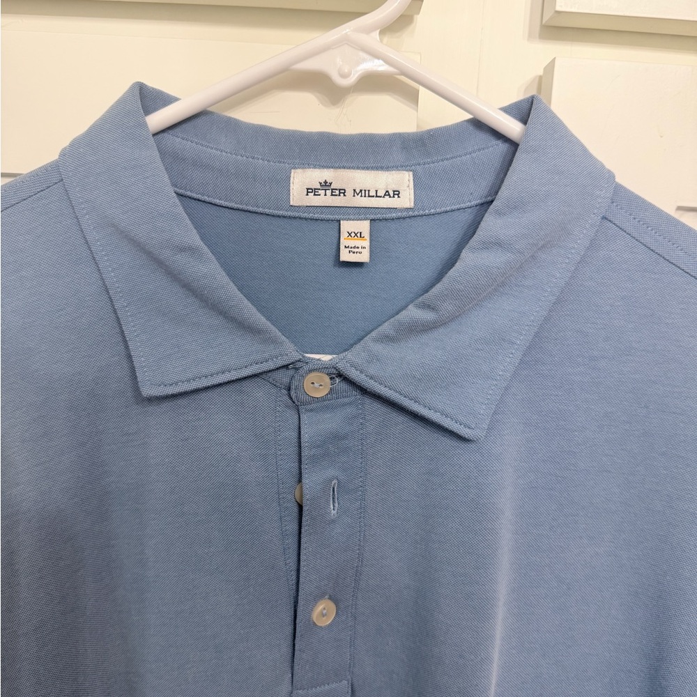 Peter Millar Men's Light Blue Polo Shirt